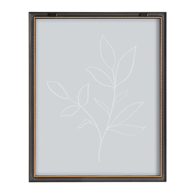 Blake Modern Blue Botanical Line Sketch Print 2 Framed Printed Glass by kateandlaurel - product image 15 for Resin Society