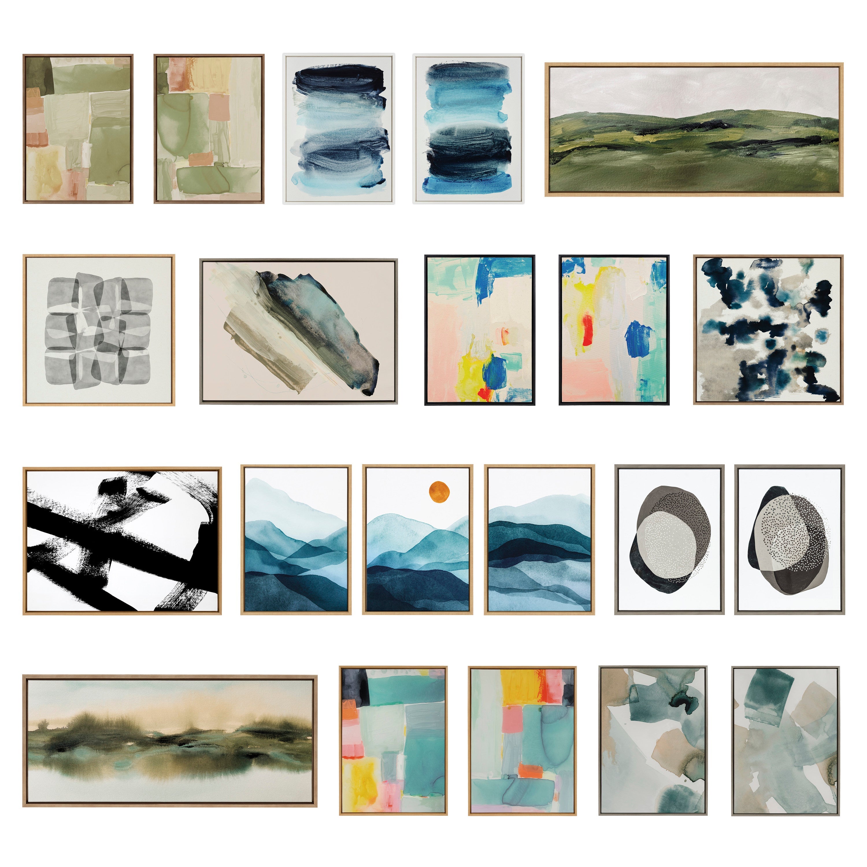 Sylvie Beaded Tranquil Landscape II Framed Canvas by Amy Lighthall