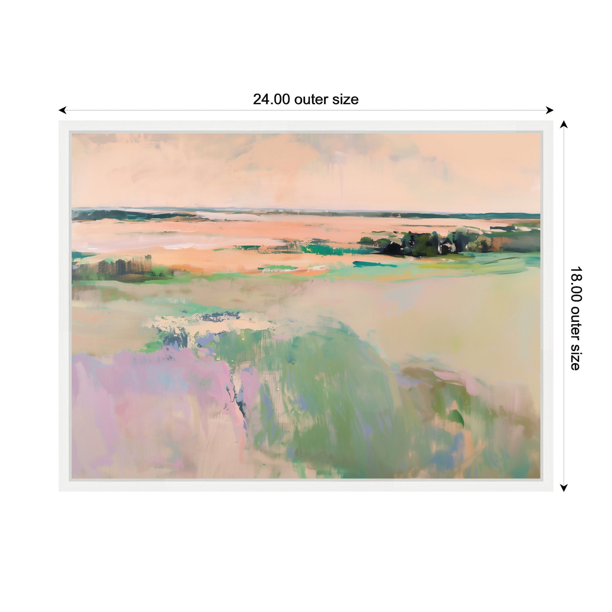 Sylvie Pastel Horizon III Framed Canvas by Amy Lighthall