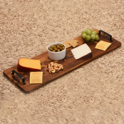 Acacia Serving Trays with Metal Handles by Kalmar Home - product image 4 for Resin Society
