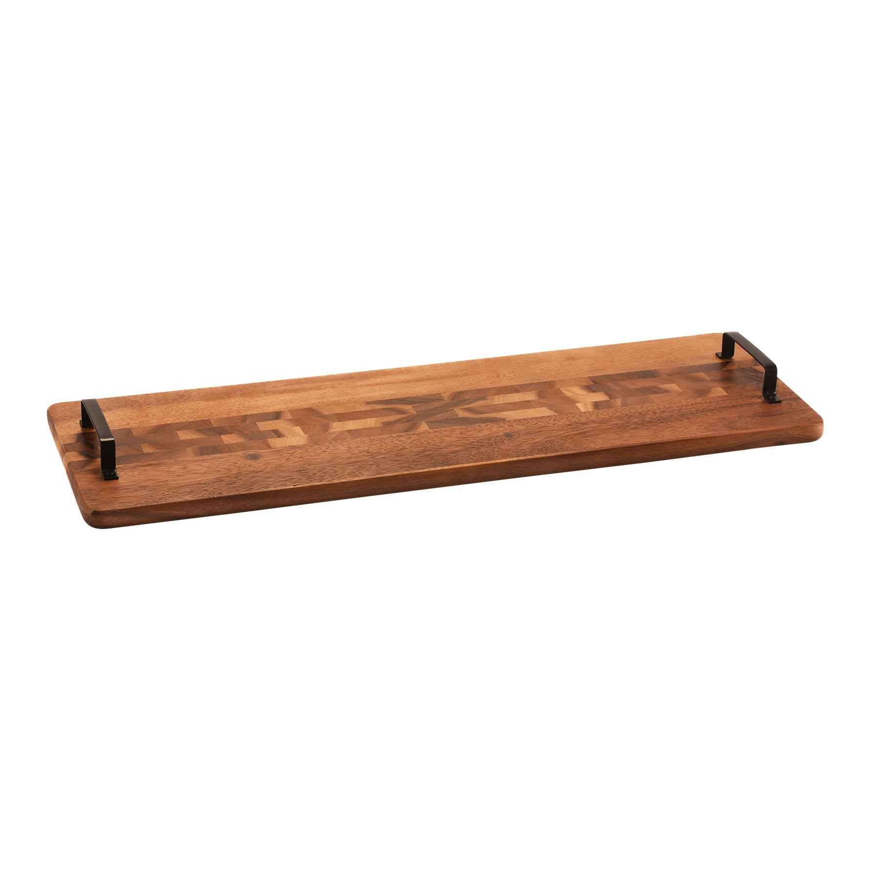 Acacia Serving Trays with Metal Handles by Kalmar Home - product image 2 for Resin Society