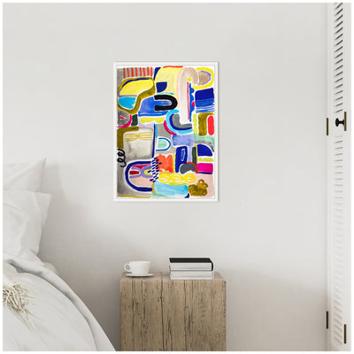 Sylvie Abstract 06 Framed Canvas by Emma Daisy