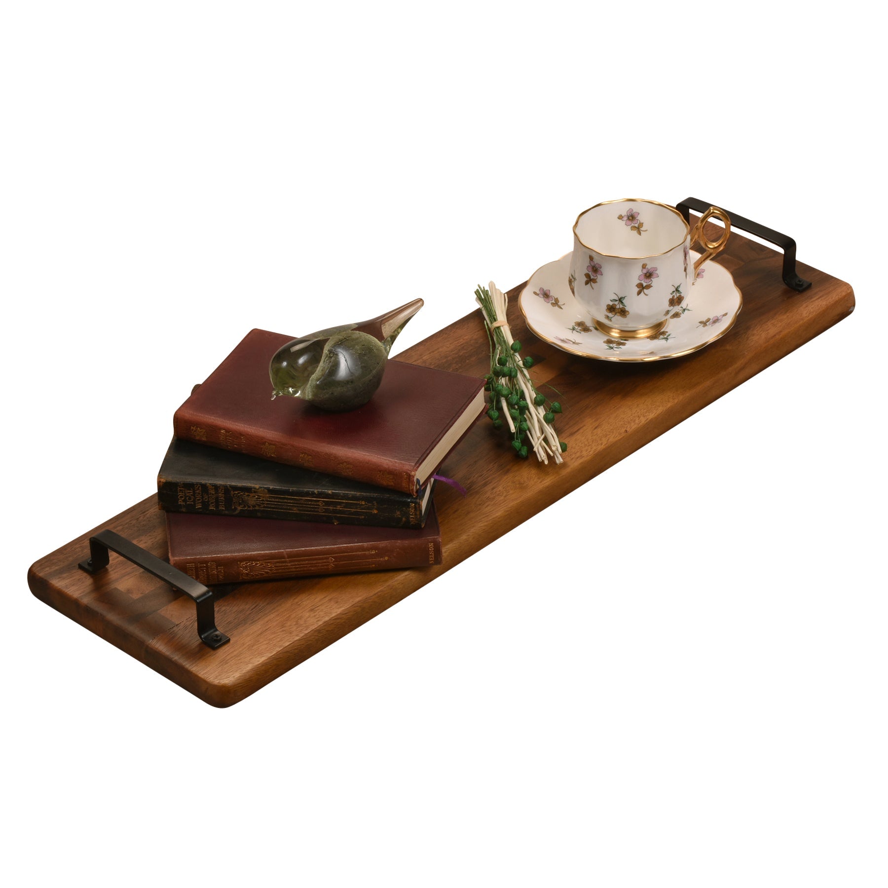 Acacia Serving Trays with Metal Handles by Kalmar Home - product image 3 for Resin Society