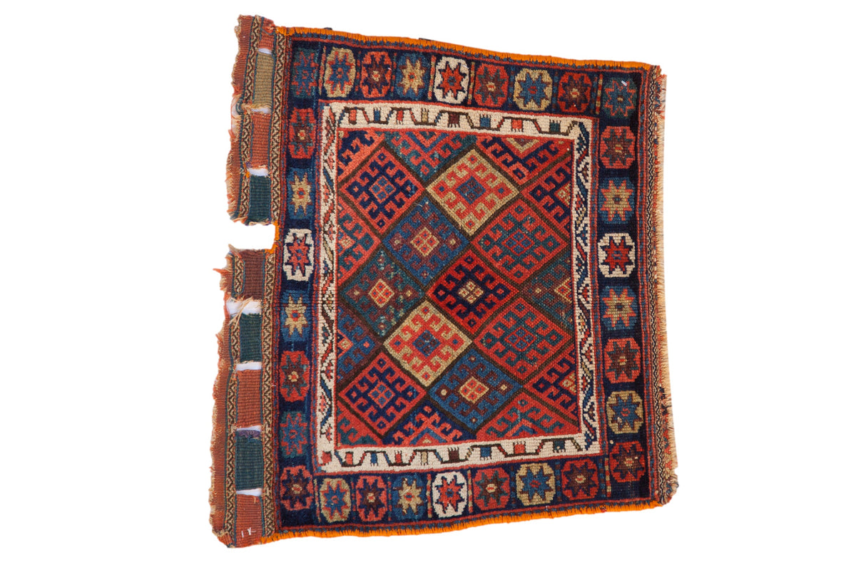 2x2.5 Antique Jaff Kurd Bag Face Square Rug Mat by Old New House® - main product image for Resin Society