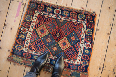 2x2.5 Antique Jaff Kurd Bag Face Square Rug Mat by Old New House® - product image 2 for Resin Society