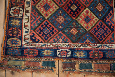 2x2.5 Antique Jaff Kurd Bag Face Square Rug Mat by Old New House® - product image 3 for Resin Society
