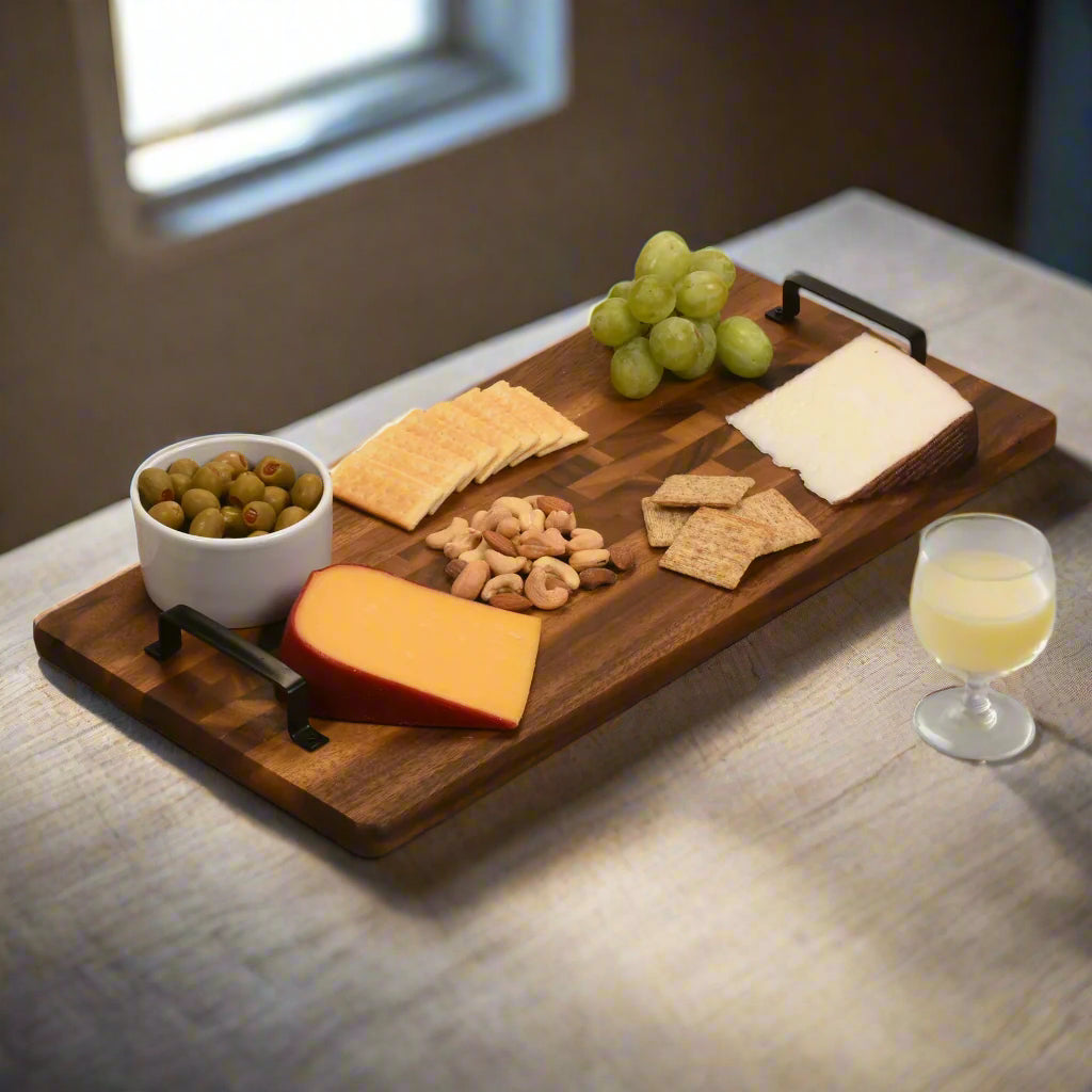 Acacia Serving Trays with Metal Handles by Kalmar Home - product image 7 for Resin Society