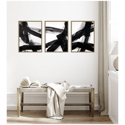 Black Mark No.
1, No.
2, & No.
3 3 Piece Framed Canvas Wall Art Set by Amy Lighthall