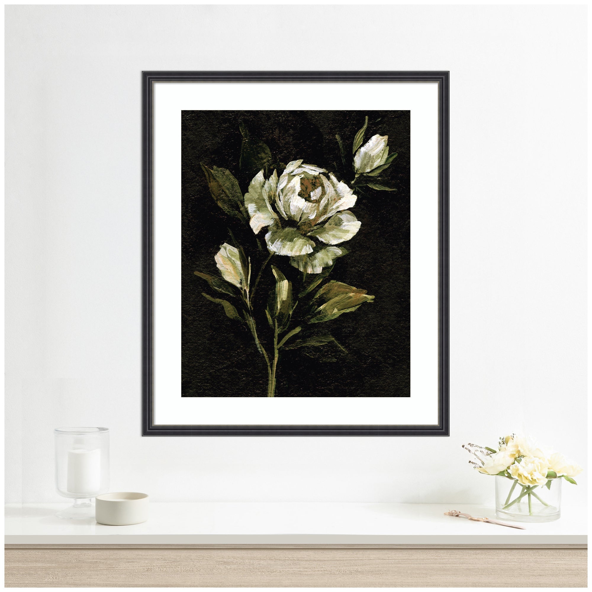 Framed Art Moody Floral 2 by Annie Quigley