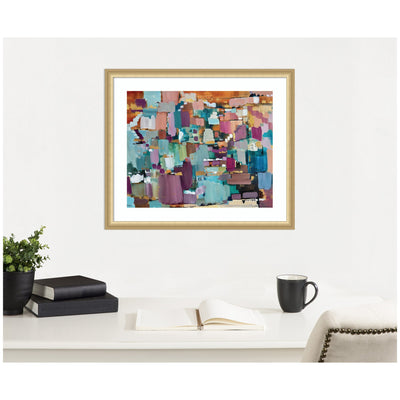 Framed Art Gemstones in Jewel Tones by Leah Nadeau