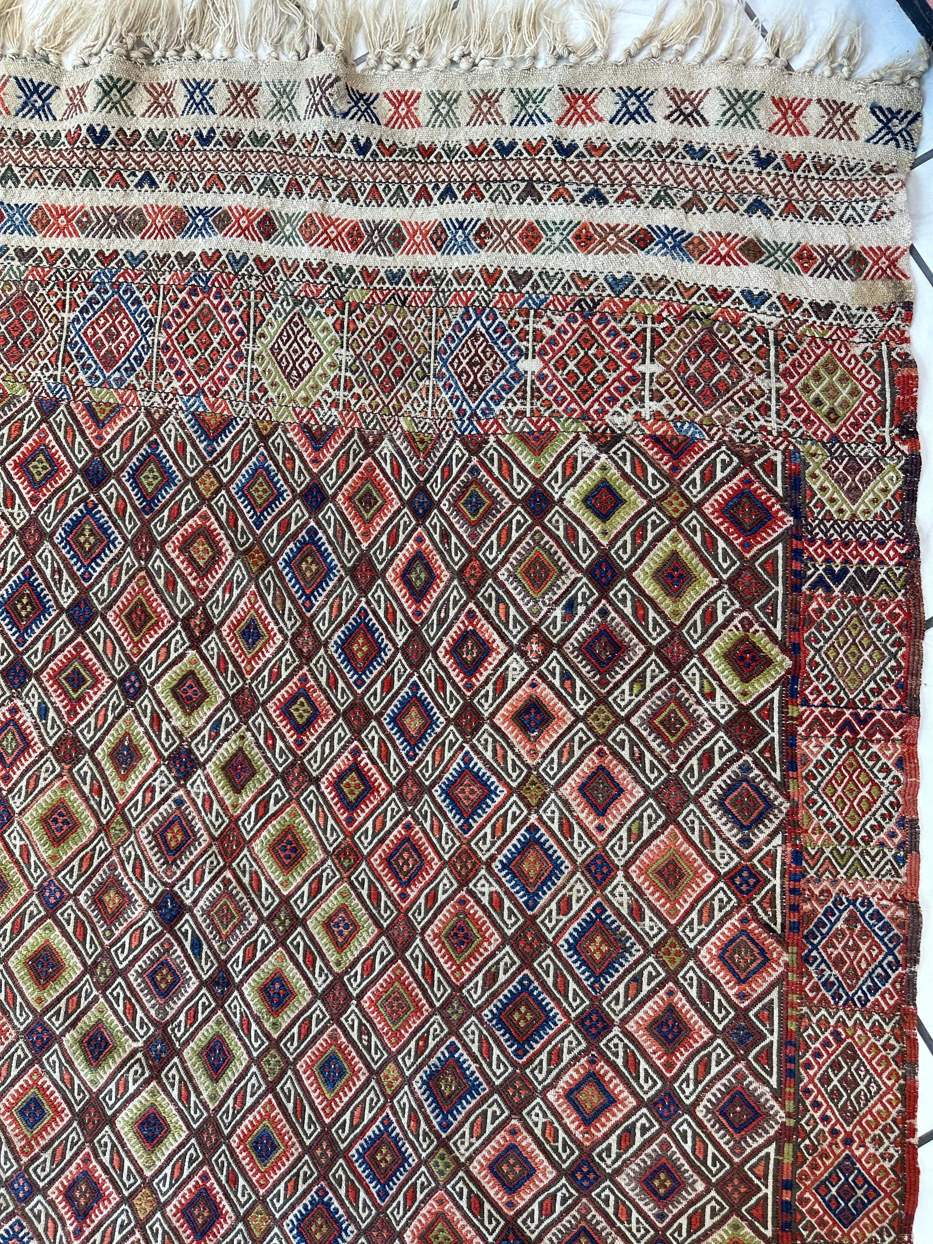 Antique Turkish Jajim Wool Rug 5’6” x 14’5” by Rugistan - product image 7 for Resin Society