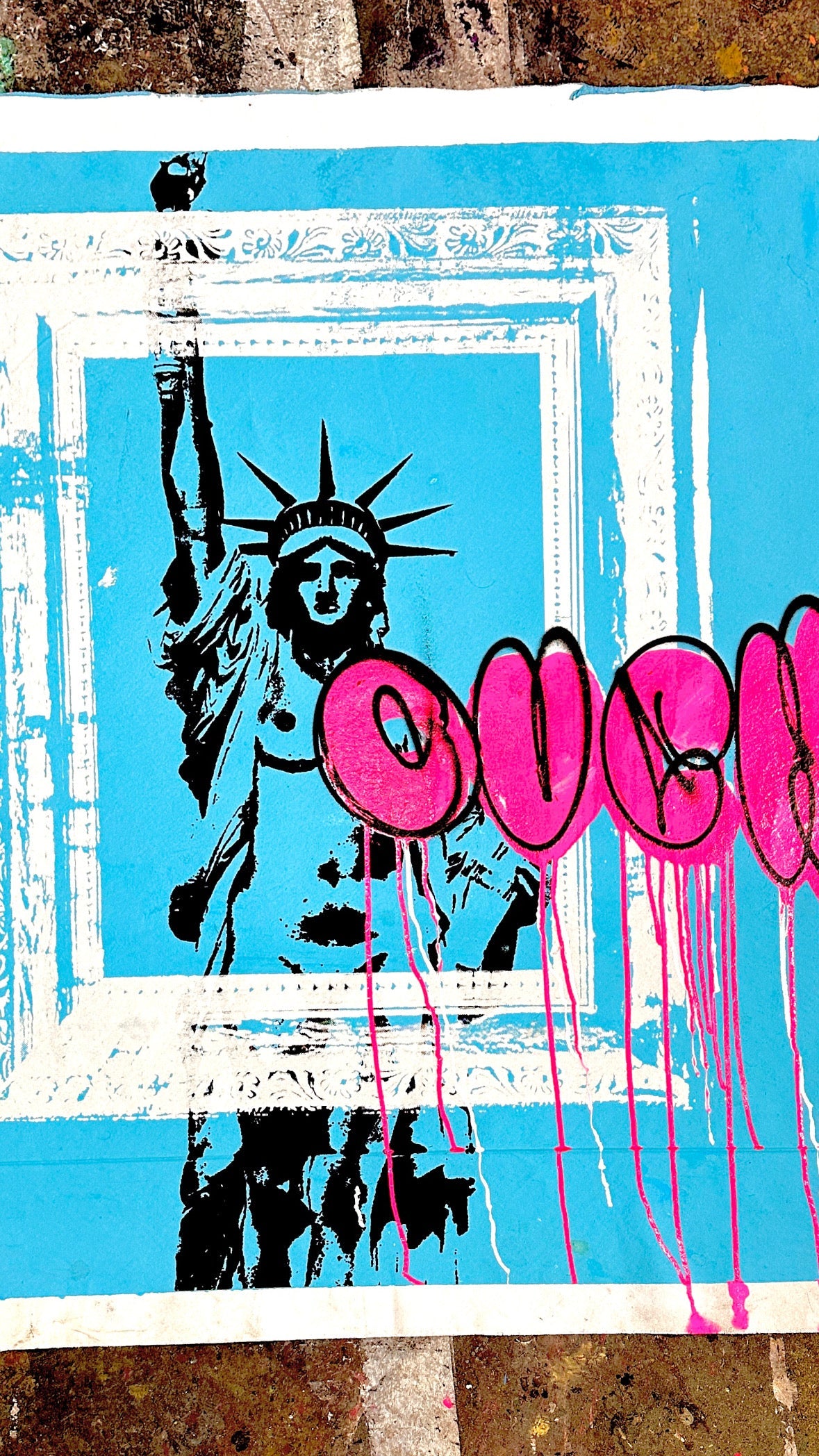Framed Liberty Ouch by Denis OUCH - product image 2 for Resin Society
