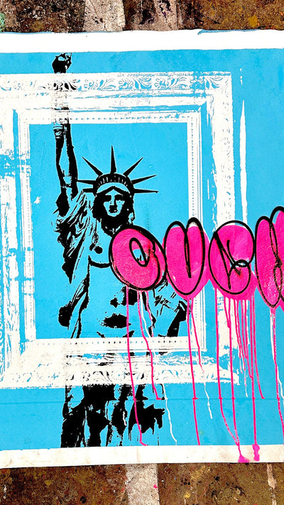 Framed Liberty Ouch by Denis OUCH - product image 2 for Resin Society