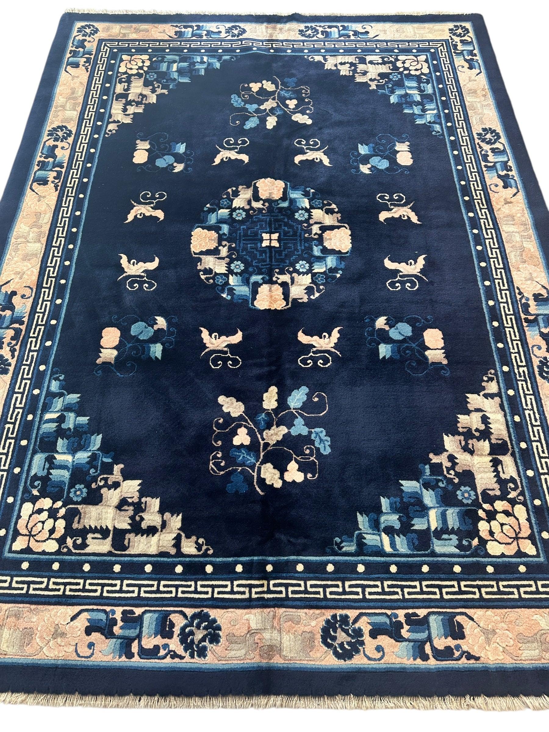 Hand-Knotted Antique Chinese Peking Wool Rug – 5’6” x 7’6” – Full Pile by Rugistan - product image 3 for Resin Society