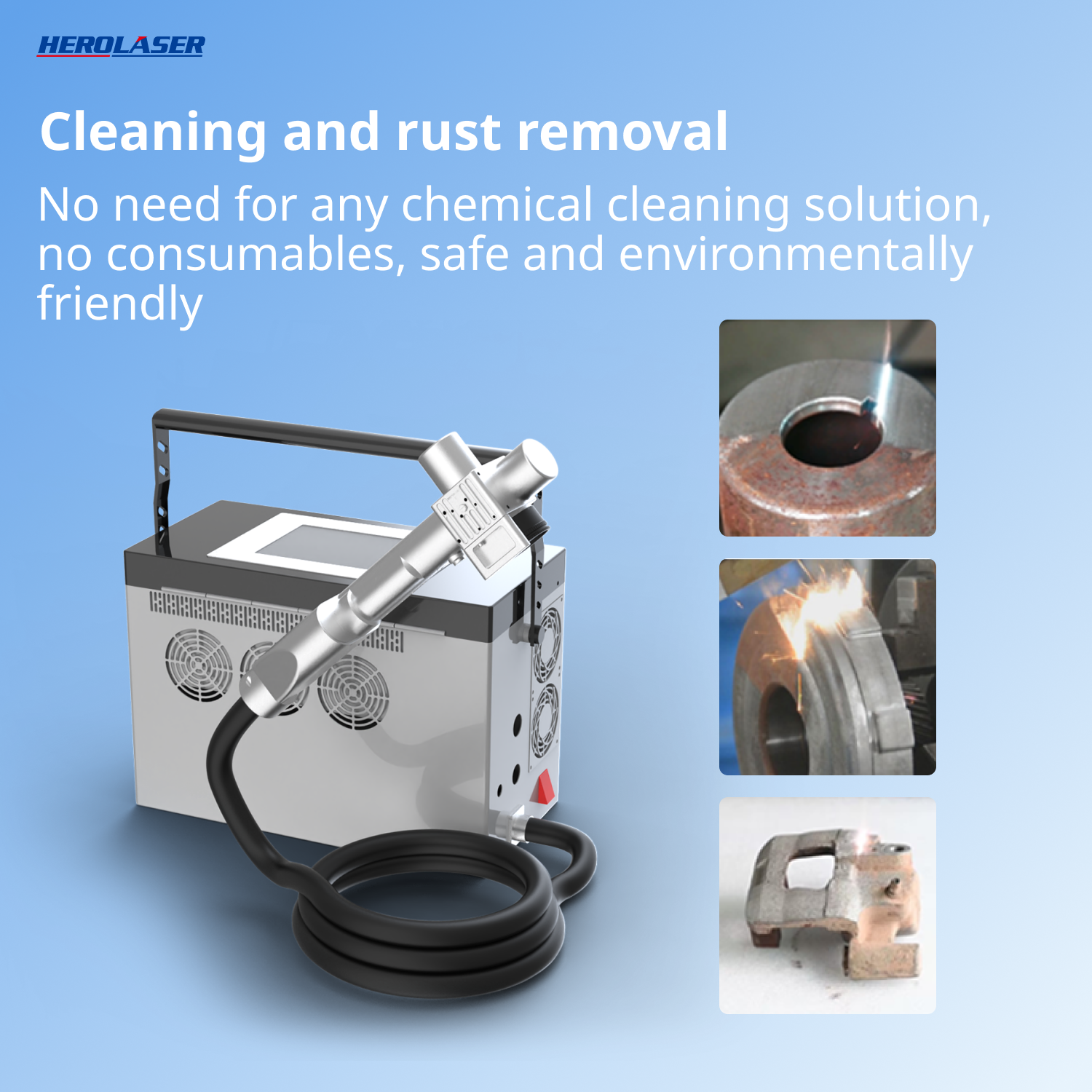 ML-QF-SS-SC-HW 100W Portable Laser Cleaning Machine
