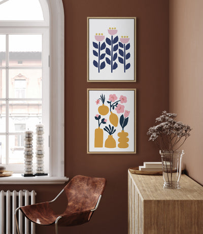 Sylvie Nordic Flowers Framed Canvas by kateandlaurel - product image 9 for Resin Society