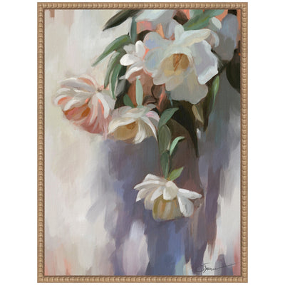 Sylvie Dangle Thumb Pastel Flower Bouquet Framed Canvas by Mary Sparrow