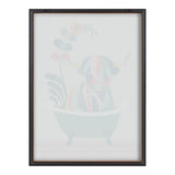 Blake Mid Century Modern Cow in Bathtub Framed Printed Glass by kateandlaurel - product image 12 for Resin Society