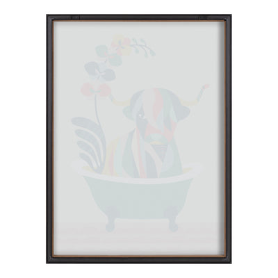 Blake Mid Century Modern Cow in Bathtub Framed Printed Glass by kateandlaurel - product image 12 for Resin Society