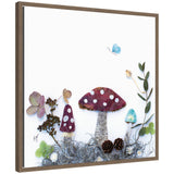 Framed canvas wall art titled Mushroom No.
1 by Madeline Jeppesen showing a detailed mushroom image within a rectangular Sylvie frame.