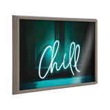 Blake Chill Neon Sign Framed Printed Glass by The Creative Bunch Studio by kateandlaurel