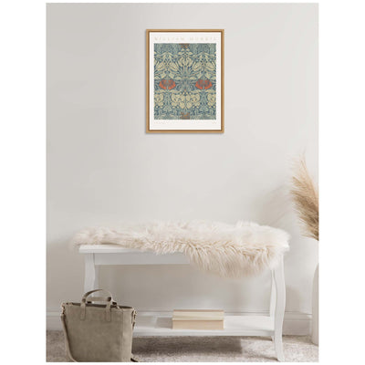 Sylvie Poster William Morris Tulip and Rose 1876 Framed Canvas by The Art Institute of Chicago