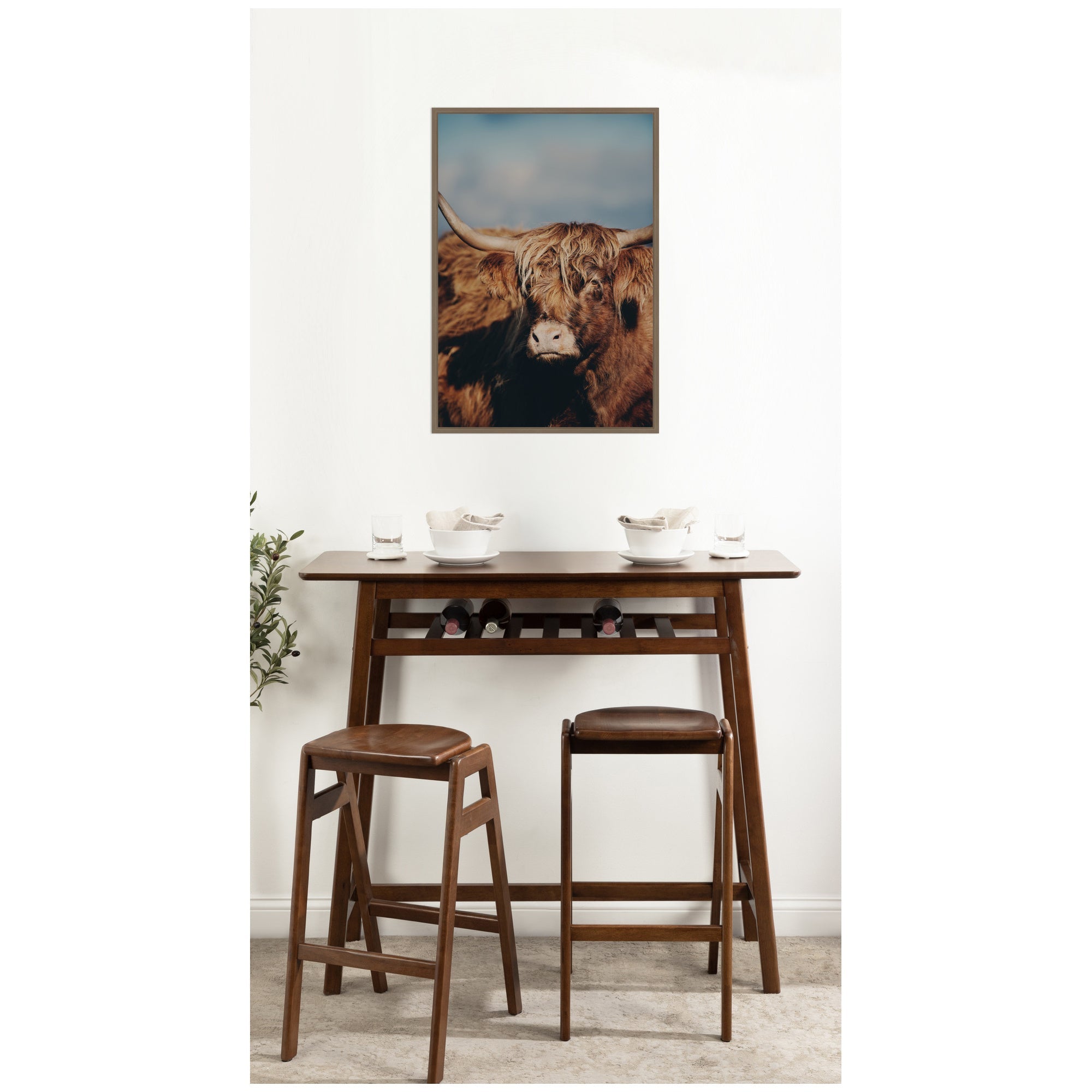 Highland Cow No.
5 by Laura Evans Framed Canvas Wall Art Print