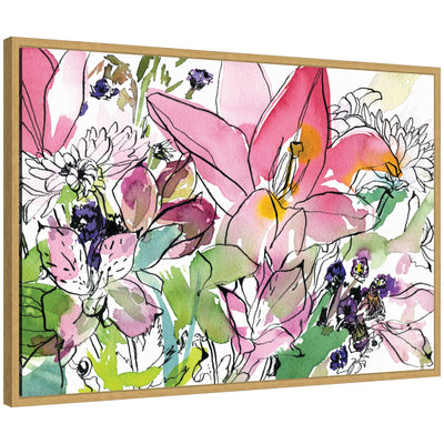 Sylvie Compassion floral framed canvas art by Janet Meinke-Lau