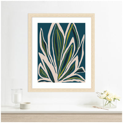 Framed Art Blue Flora 1 by Alicia Bock