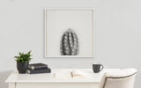 Sylvie Haze Cactus Succulent Tall Framed Canvas