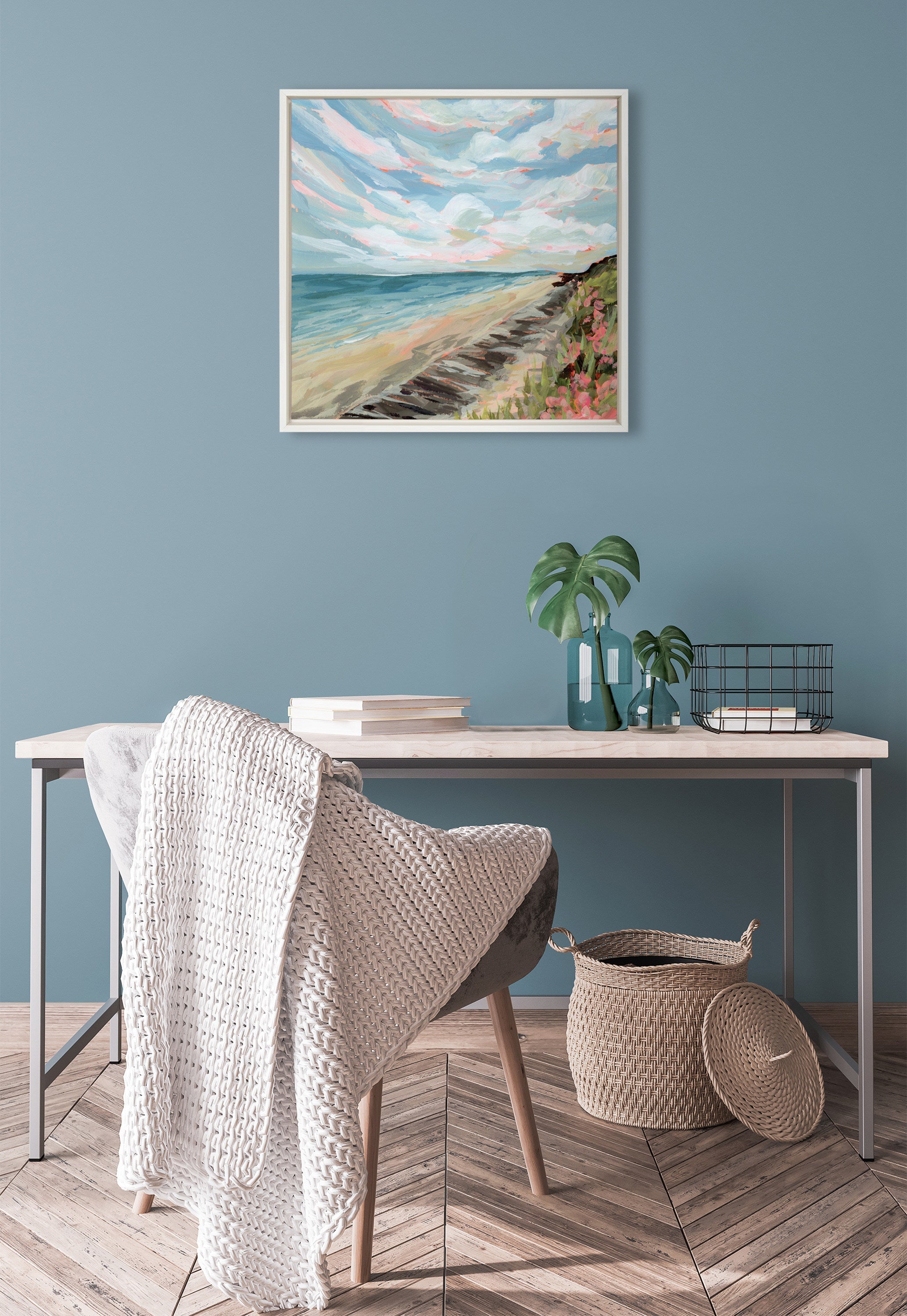 Sylvie Connecticut Framed Canvas by Emily Kenney by kateandlaurel - product image 5 for Resin Society
