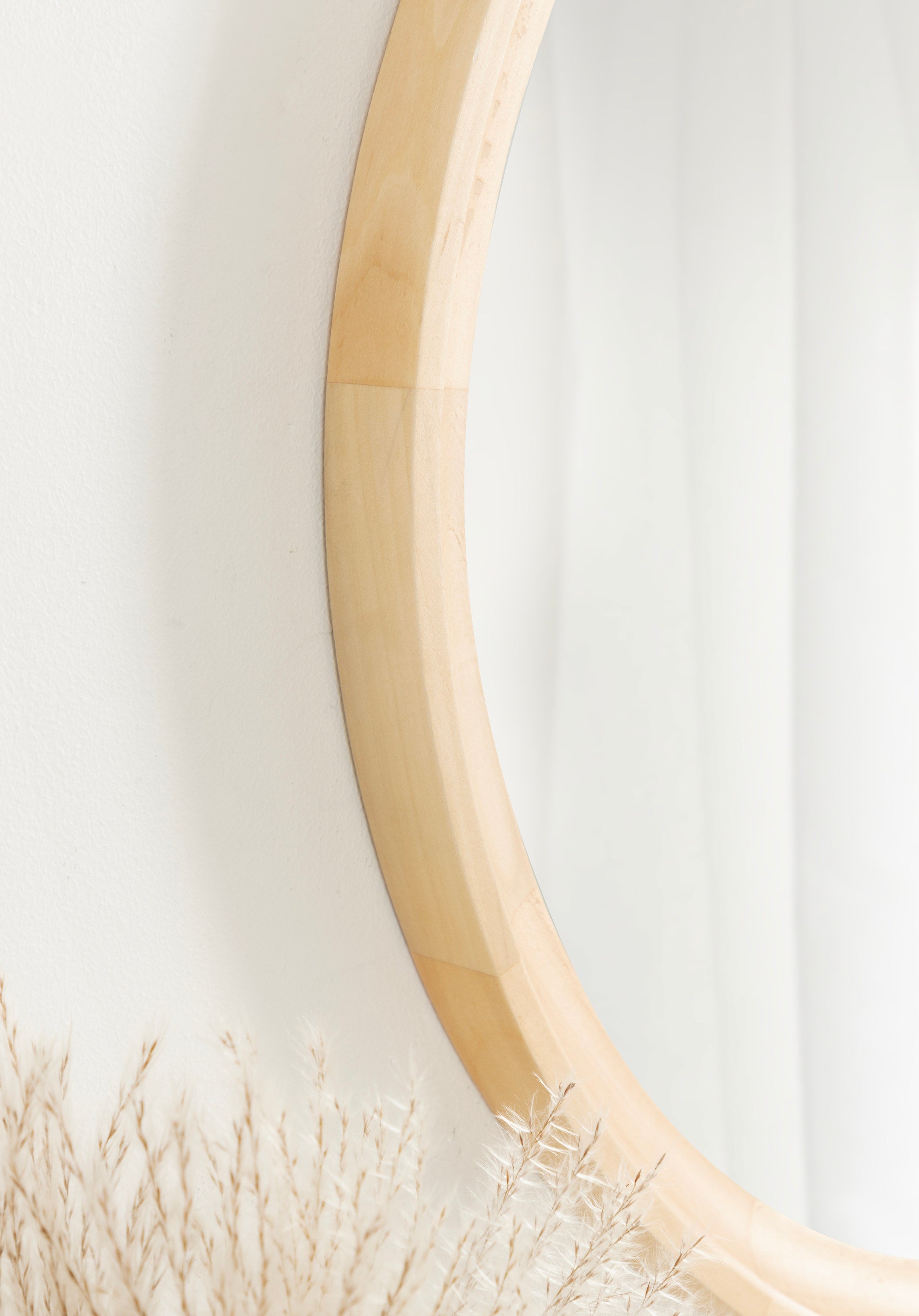 Hatherleigh Round Wood Wall Mirror