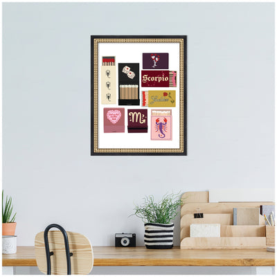 Scorpio Matchbooks 14x18 FC by Megan Ryan Framed Wall Art Print
