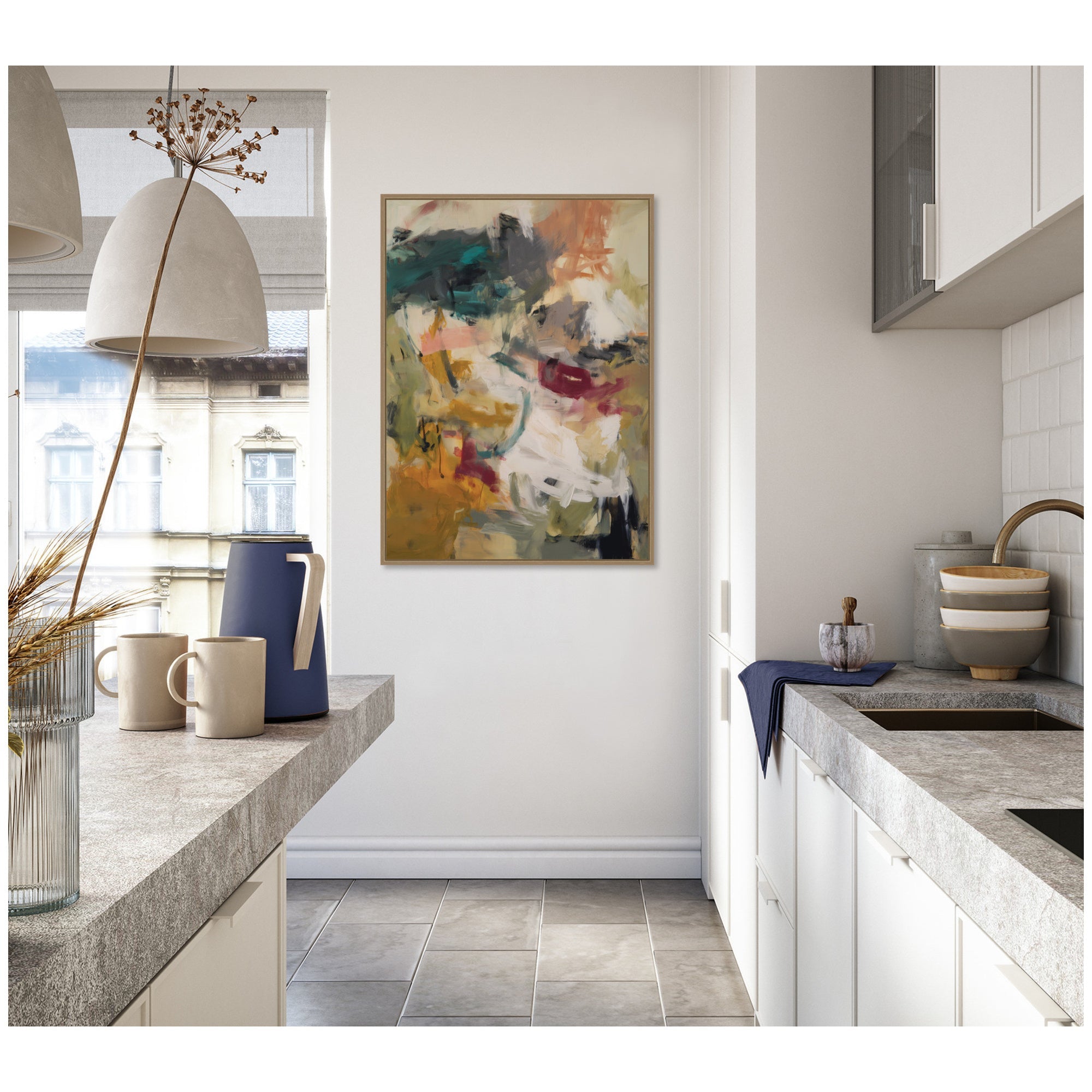 Painted Storm No.
1 by Amy Lighthall Framed Canvas Wall Art Print