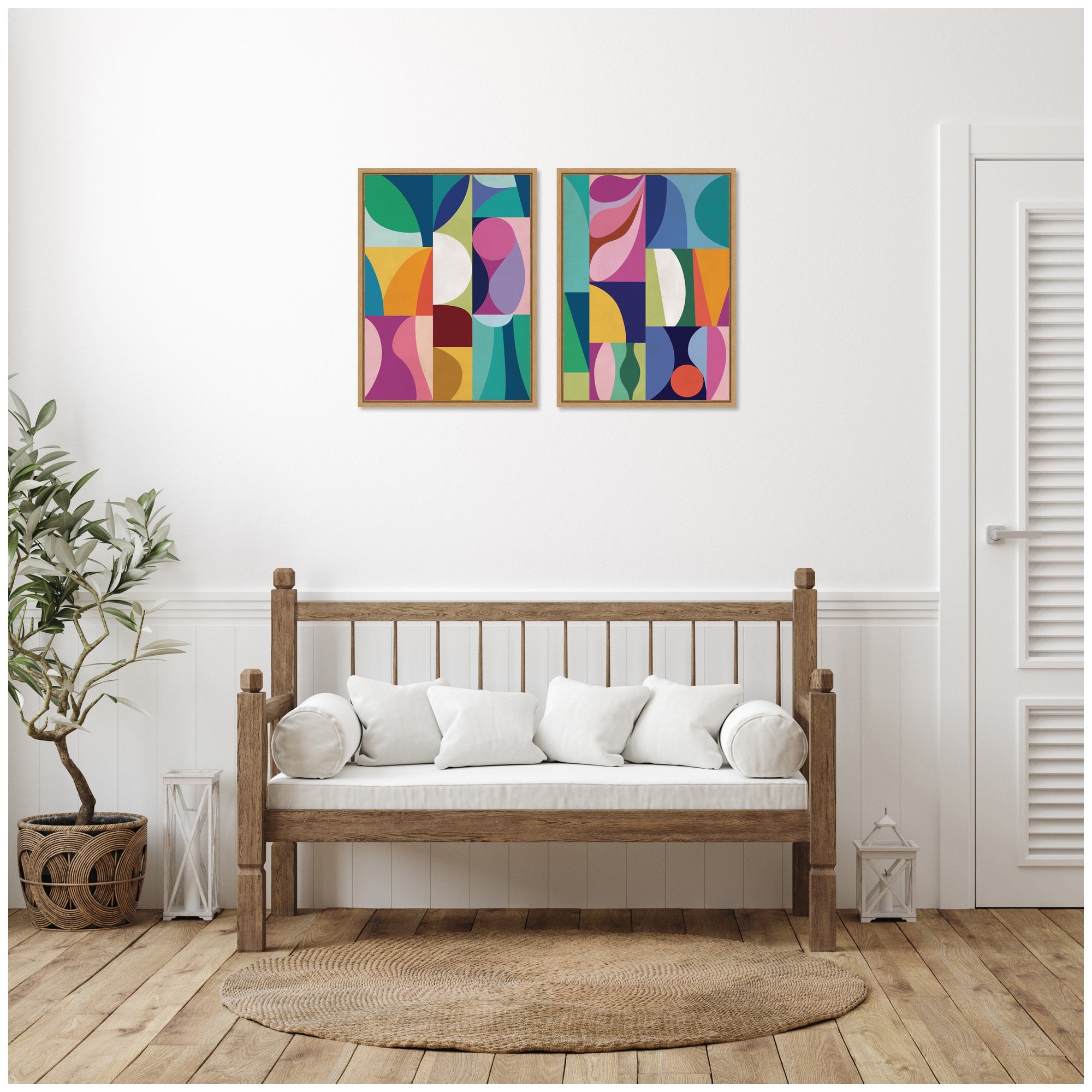 Abstract 2 Piece Framed Canvas Wall Art Set by Rachel Lee