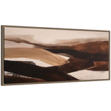 Framed canvas wall art print Pathway I Panel by Amy Lighthall in dark gold tones
