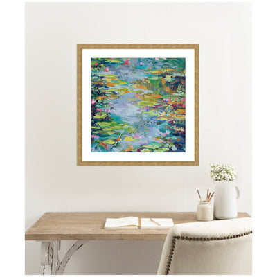 Framed Art Waterlilies at Giverny by Rachel Christopoulous