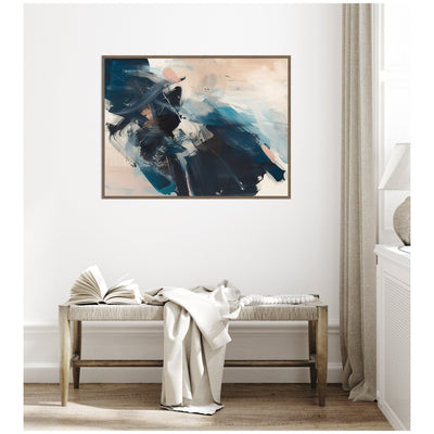 Sylvie Deep Blue Momentum II Framed Canvas by Amy Lighthall