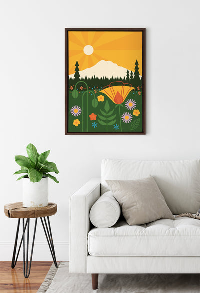Sylvie Mt Rainier Framed Canvas by kateandlaurel - product image 14 for Resin Society