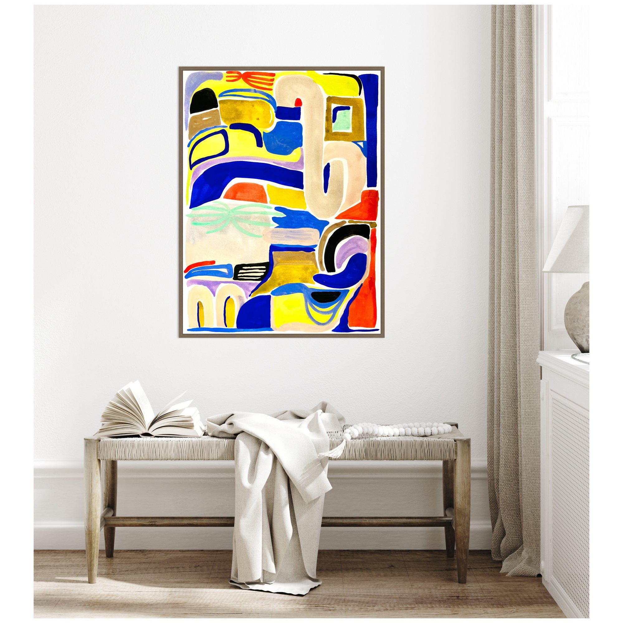 Sylvie Abstract 04 Framed Canvas by Emma Daisy