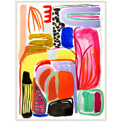 Sylvie Abstract 08 Framed Canvas by Emma Daisy