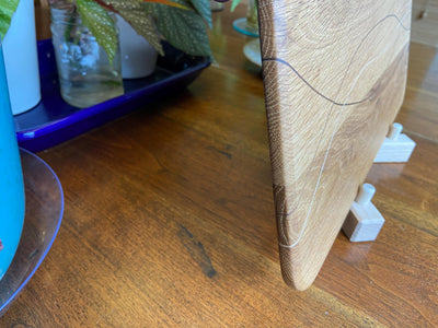 Handcrafted White Oak Charcuterie Board with Peruvian Walnut and Cherry decorative banding