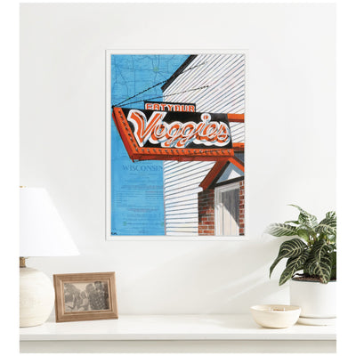 Veggies by Krista V.
Allenstein Framed Canvas Wall Art Print