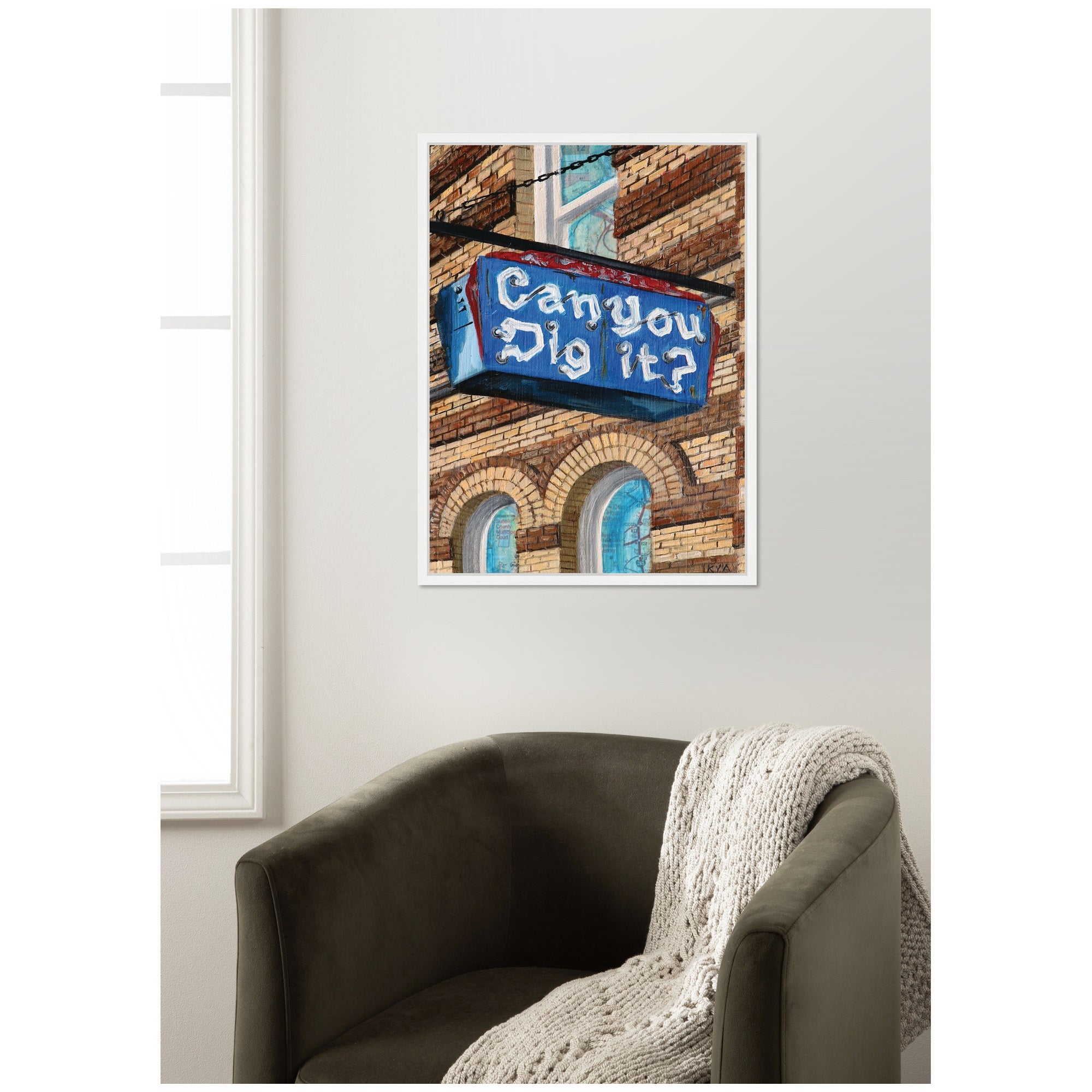 Can You Dig It by Krista V.
Allenstein Framed Canvas Wall Art Print