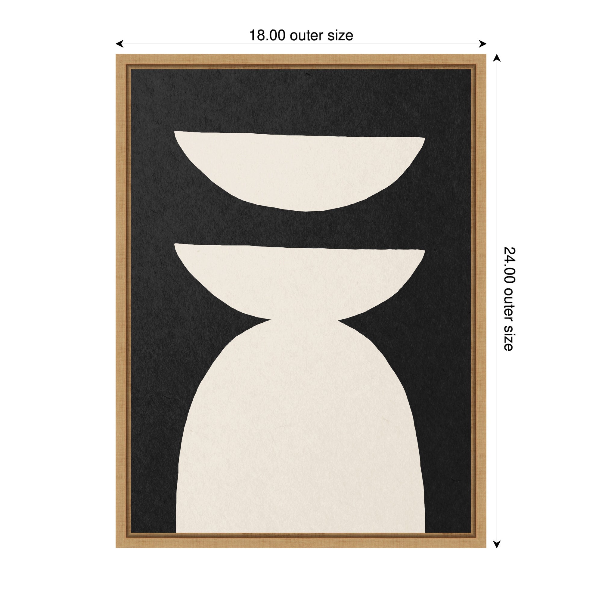 Sylvie White Geometric Abstract Framed Canvas by July Art Prints