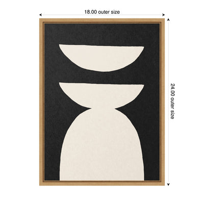 Sylvie White Geometric Abstract Framed Canvas by July Art Prints