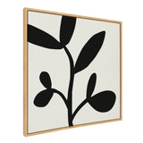 Sylvie Modern Botanical Neutral Abstract 2 Framed Canvas