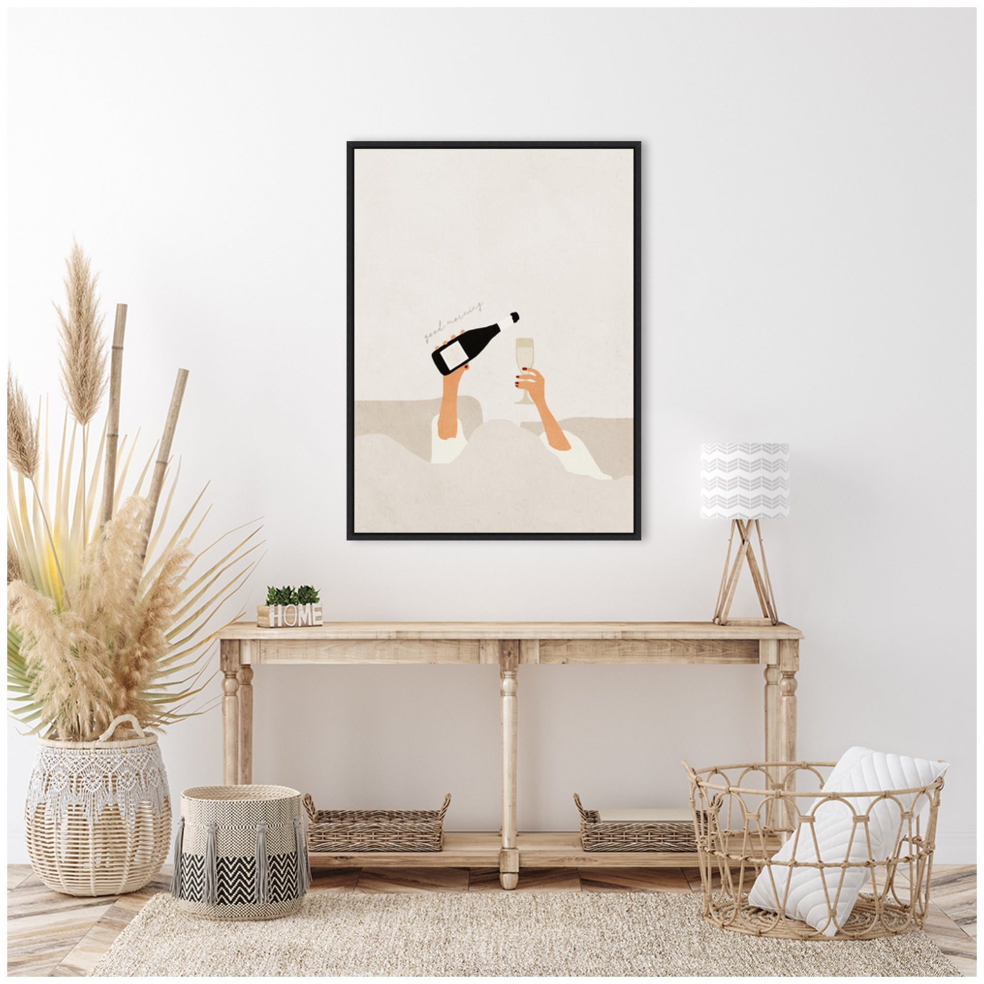 Sylvie Good Morning Art Print Framed Canvas by July Art Prints