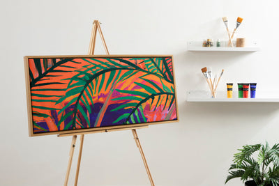 Sylvie Blank Framed Canvas 18x40
