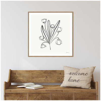 Floral Bouquet by Gabrielly Guedes Framed Canvas Wall Art Print